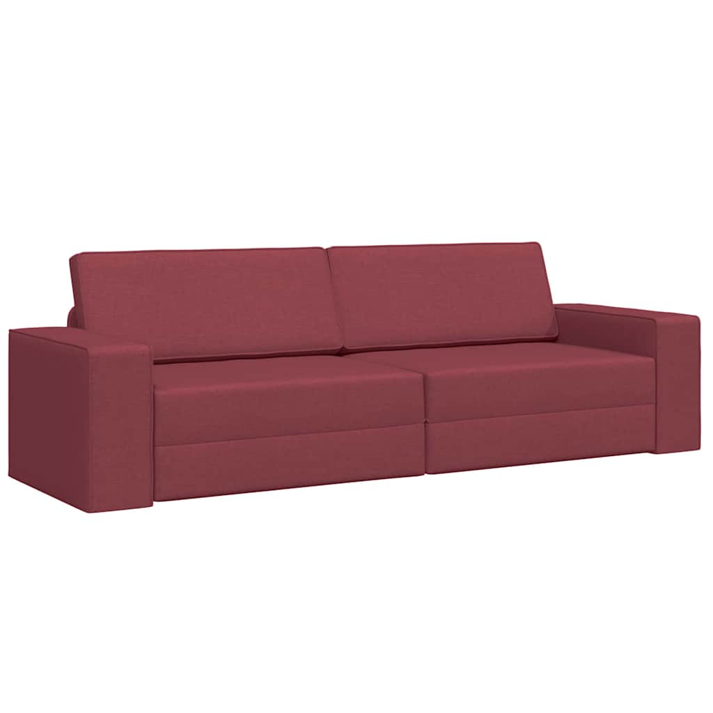 Canapé-lit au sol Rouge bordeaux 245 x 78 x 77 cm tissu
