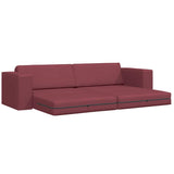 Canapé-lit au sol Rouge bordeaux 245 x 78 x 77 cm tissu