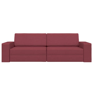 Canapé-lit au sol Rouge bordeaux 245 x 78 x 77 cm tissu