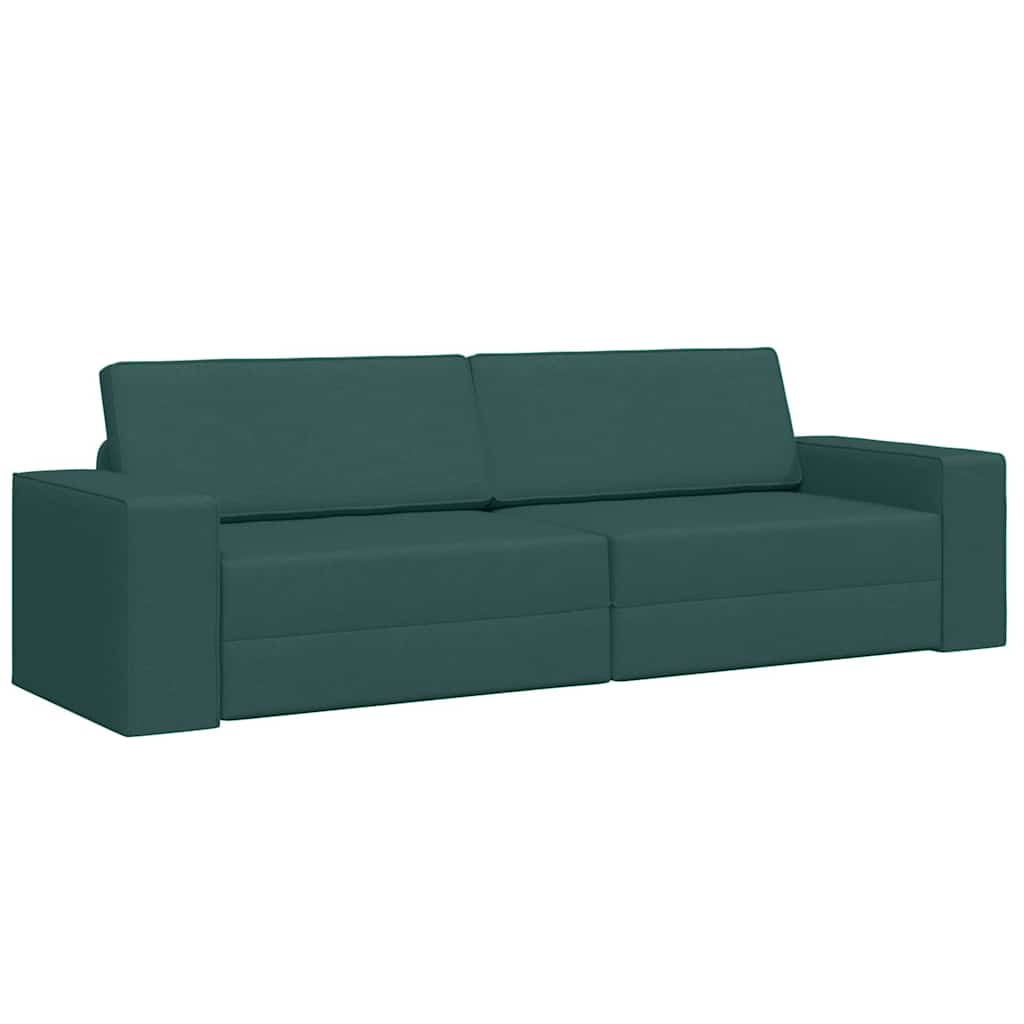 Canapé-lit au sol Vert foncé 245 x 78 x 77 cm tissu