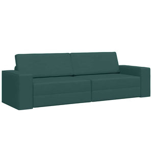 Canapé-lit au sol Vert foncé 245 x 78 x 77 cm tissu