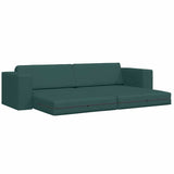 Canapé-lit au sol Vert foncé 245 x 78 x 77 cm tissu