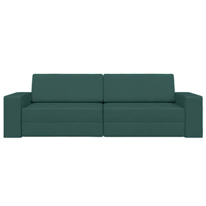 Canapé-lit au sol Vert foncé 245 x 78 x 77 cm tissu