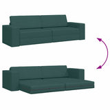 Canapé-lit au sol Vert foncé 245 x 78 x 77 cm tissu