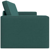 Canapé-lit au sol Vert foncé 245 x 78 x 77 cm tissu