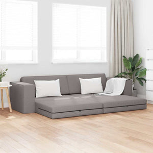 Canapé-lit au sol Taupe 245 x 78 x 77 cm tissu