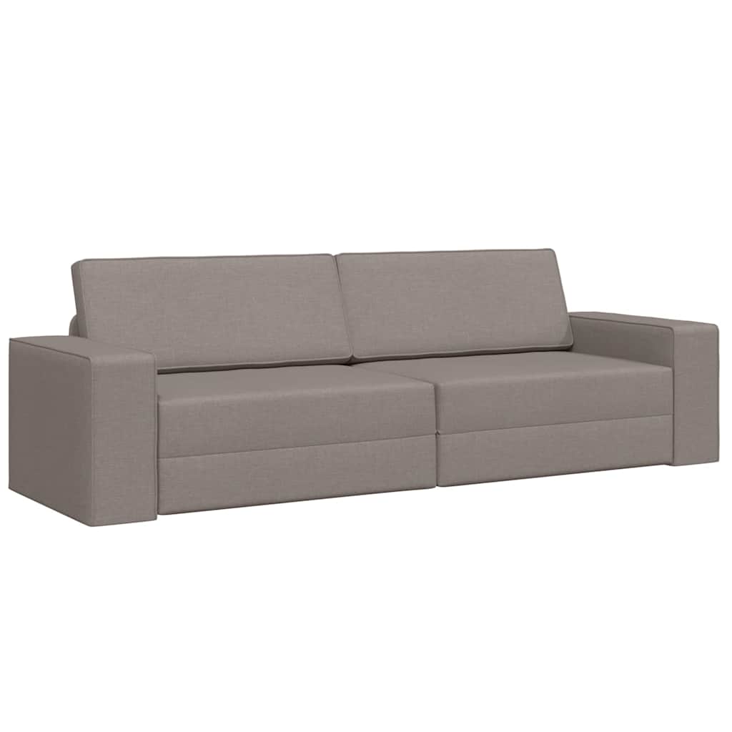 Canapé-lit au sol Taupe 245 x 78 x 77 cm tissu
