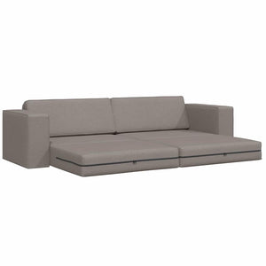 Canapé-lit au sol Taupe 245 x 78 x 77 cm tissu