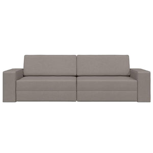 Canapé-lit au sol Taupe 245 x 78 x 77 cm tissu