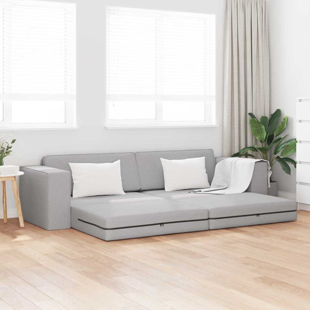 Canapé-lit au sol Gris nuage 245 x 78 x 77 cm tissu