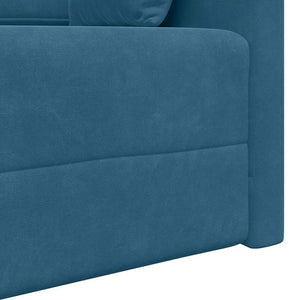Canapé-lit au sol Bleu 213 x 76 x 77 cm Velours