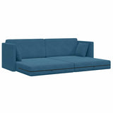 Canapé-lit au sol Bleu 213 x 76 x 77 cm Velours