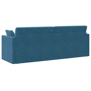 Canapé-lit au sol Bleu 213 x 76 x 77 cm Velours