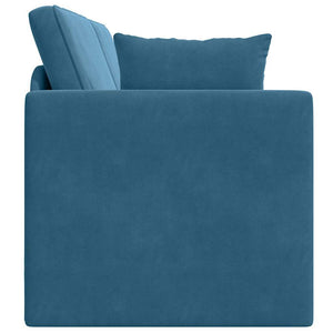 Canapé-lit au sol Bleu 213 x 76 x 77 cm Velours