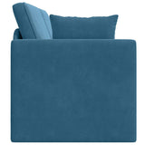 Canapé-lit au sol Bleu 213 x 76 x 77 cm Velours