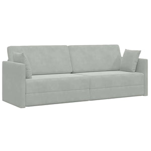 Canapé-lit Gris clair 213 x 76 x 77 cm Velours