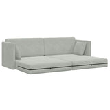 Canapé-lit Gris clair 213 x 76 x 77 cm Velours