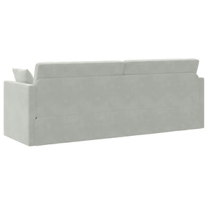 Canapé-lit Gris clair 213 x 76 x 77 cm Velours