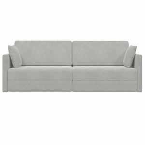 Canapé-lit Gris clair 213 x 76 x 77 cm Velours