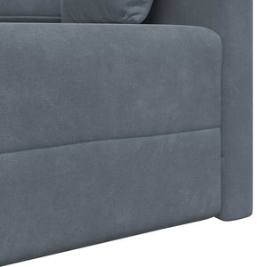 Canapé-lit au sol Gris foncé 213 x 76 x 77 cm Velours