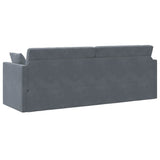 Canapé-lit au sol Gris foncé 213 x 76 x 77 cm Velours