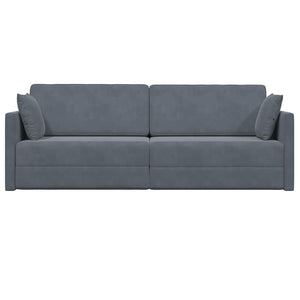 Canapé-lit au sol Gris foncé 213 x 76 x 77 cm Velours