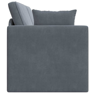 Canapé-lit au sol Gris foncé 213 x 76 x 77 cm Velours