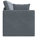 Canapé-lit au sol Gris foncé 213 x 76 x 77 cm Velours