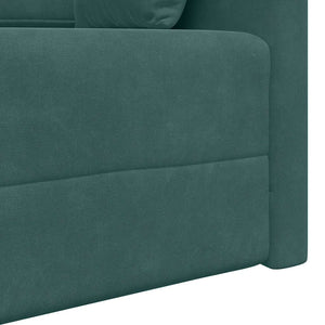 Canapé-lit au sol Vert foncé 213 x 76 x 77 cm Velours