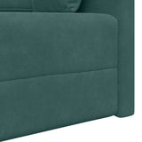 Canapé-lit au sol Vert foncé 213 x 76 x 77 cm Velours