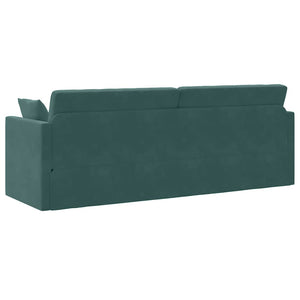 Canapé-lit au sol Vert foncé 213 x 76 x 77 cm Velours
