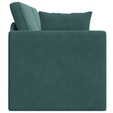 Canapé-lit au sol Vert foncé 213 x 76 x 77 cm Velours