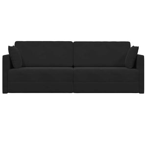 Canapé-lit au sol Noir 213 x 76 x 77 cm Velours