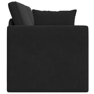 Canapé-lit au sol Noir 213 x 76 x 77 cm Velours