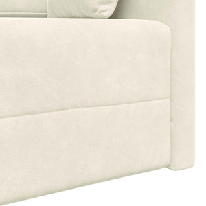Canapé-lit au sol Crème 213 x 76 x 77 cm Velours