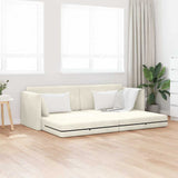 Canapé-lit au sol Crème 213 x 76 x 77 cm Velours