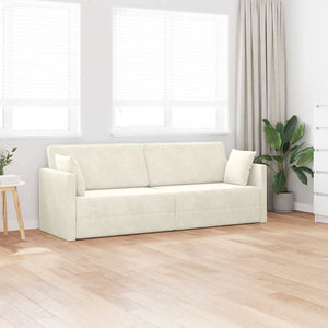 Canapé-lit au sol Crème 213 x 76 x 77 cm Velours