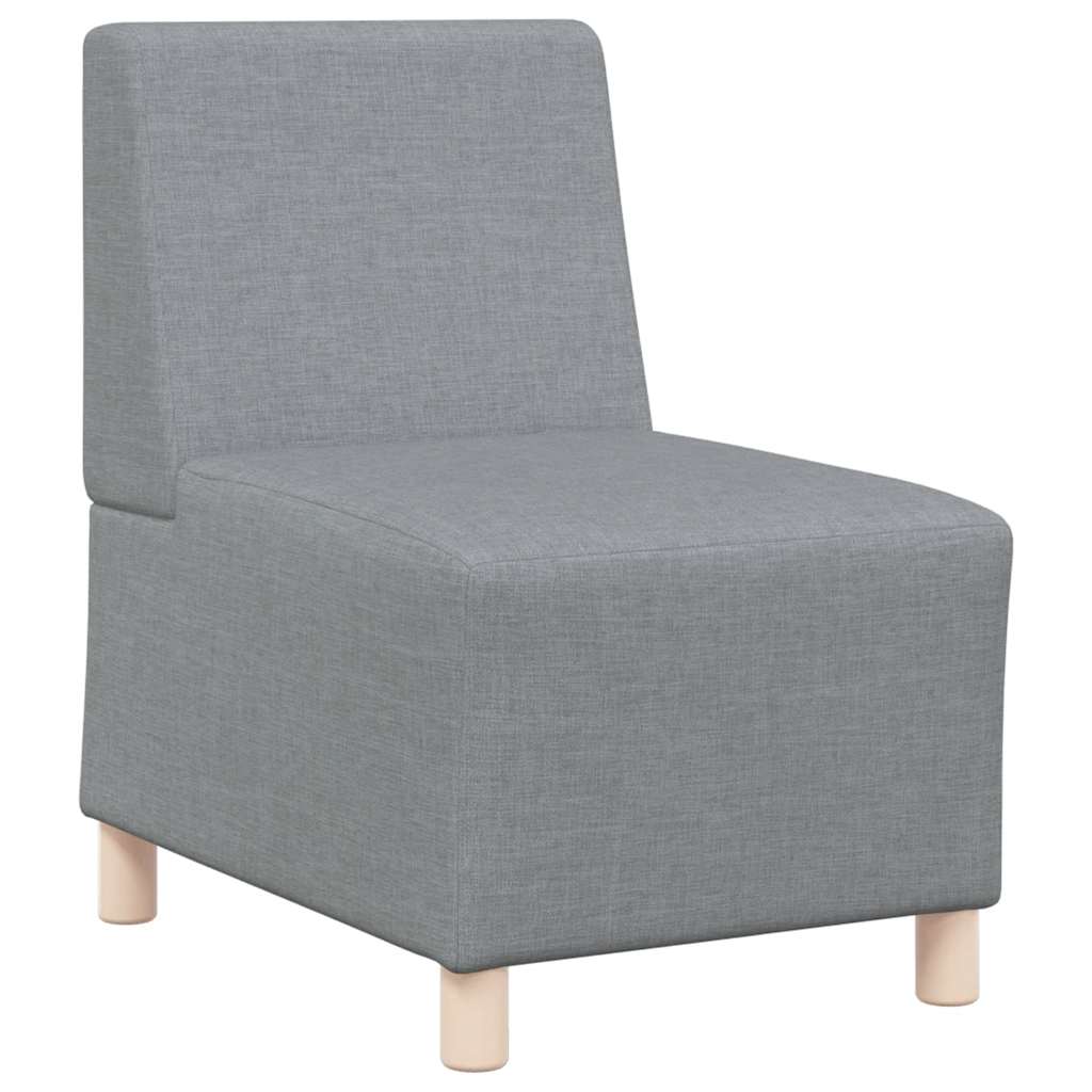 Canapé modulaire sans accoudoirs Gris clair 55 cm Tissu
