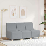 Canapé modulaire sans accoudoirs Gris clair 55 cm Tissu