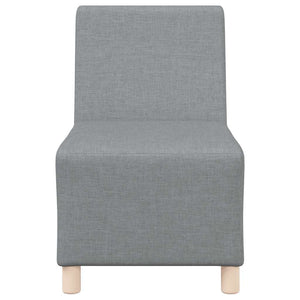 Canapé modulaire sans accoudoirs Gris clair 55 cm Tissu