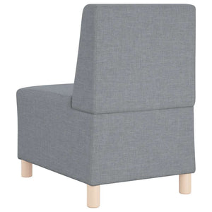 Canapé modulaire sans accoudoirs Gris clair 55 cm Tissu