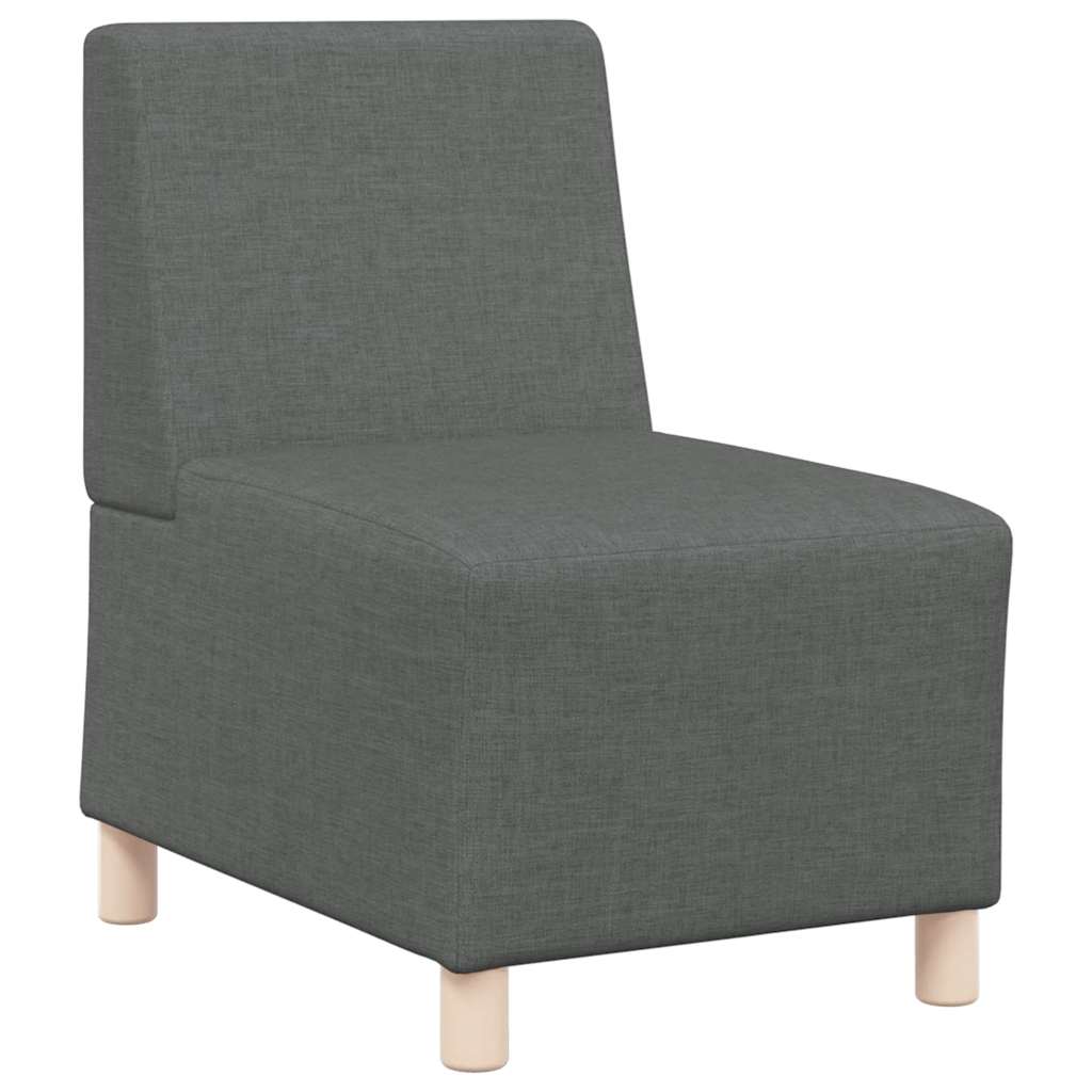 Canapé modulaire sans accoudoirs Gris foncé 55 cm Tissu