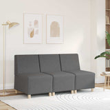 Canapé modulaire sans accoudoirs Gris foncé 55 cm Tissu