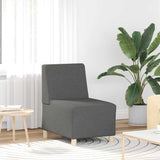 Canapé modulaire sans accoudoirs Gris foncé 55 cm Tissu