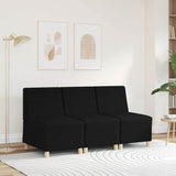 Canapé modulaire sans accoudoirs Noir 55 cm Tissu