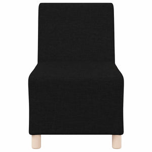 Canapé modulaire sans accoudoirs Noir 55 cm Tissu