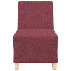 Canapé modulaire sans accoudoirs en tissu rouge vin 55 cm