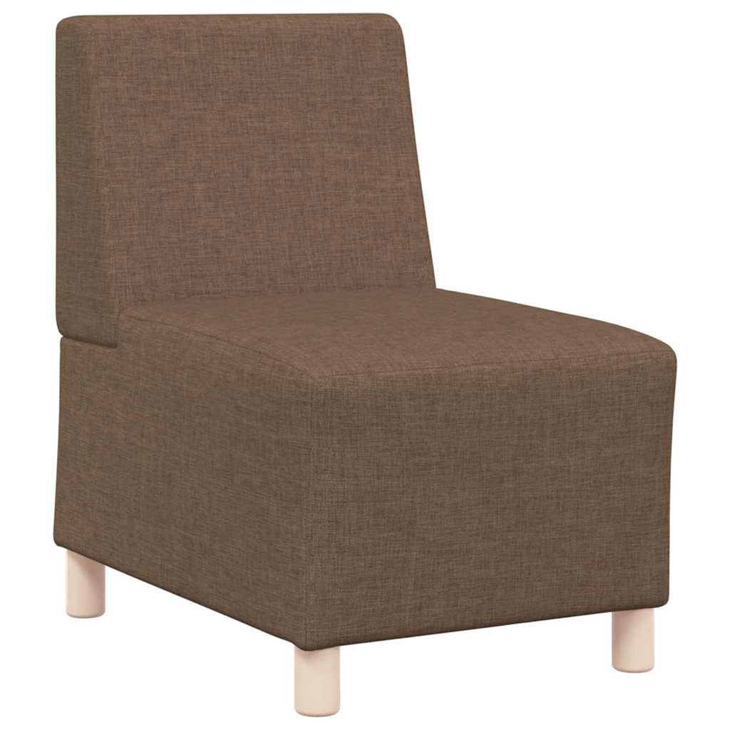 Canapé modulaire sans accoudoirs Marron 55 cm Tissu