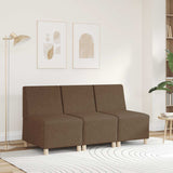 Canapé modulaire sans accoudoirs Marron 55 cm Tissu
