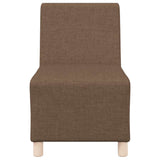 Canapé modulaire sans accoudoirs Marron 55 cm Tissu